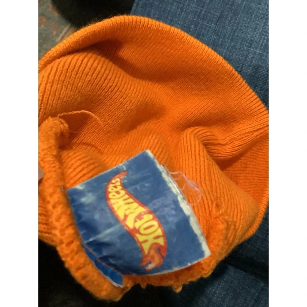 Hot Wheels Racing Club Beanie Winter Hat Blue Red Boys Knit Mattel